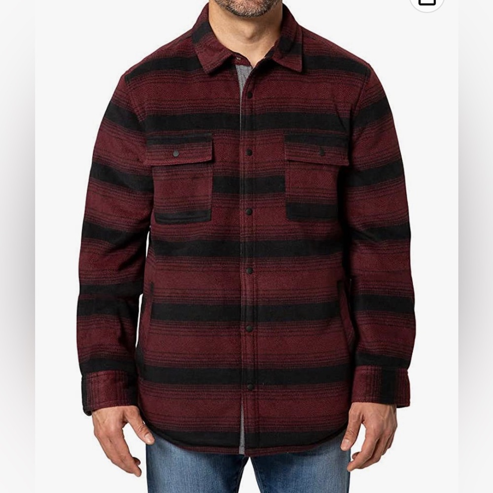 Voyager Men's Long Sleeve Super Plush Fleece Sherpa Lined Jacket